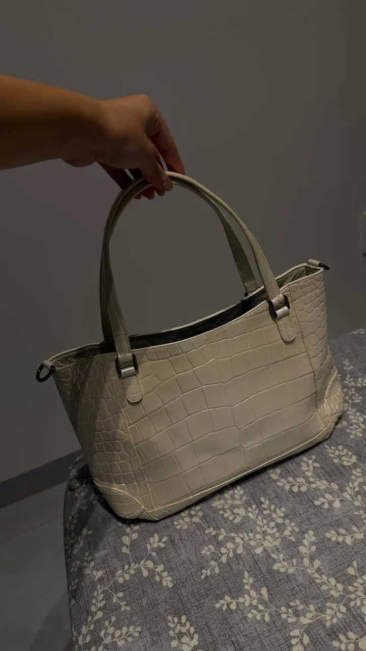 Crocodile leather bag