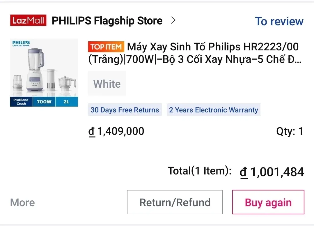Philips HR2223/00 blender