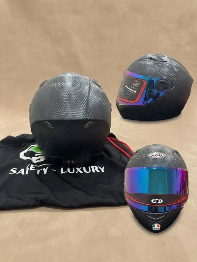 New AGU A138 - DEN CARBON helmet, size L