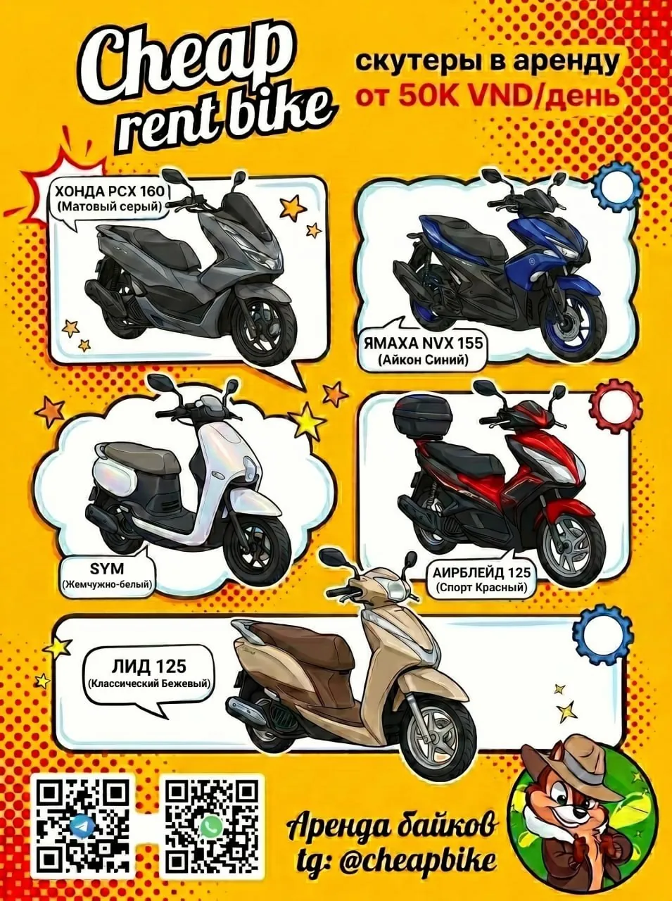 SYM Pritti 50cc в аренду