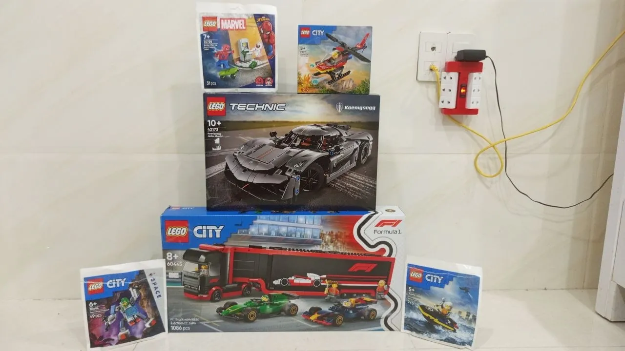 Наборы LEGO: автомобиль, фура, Формулы 1 и другие