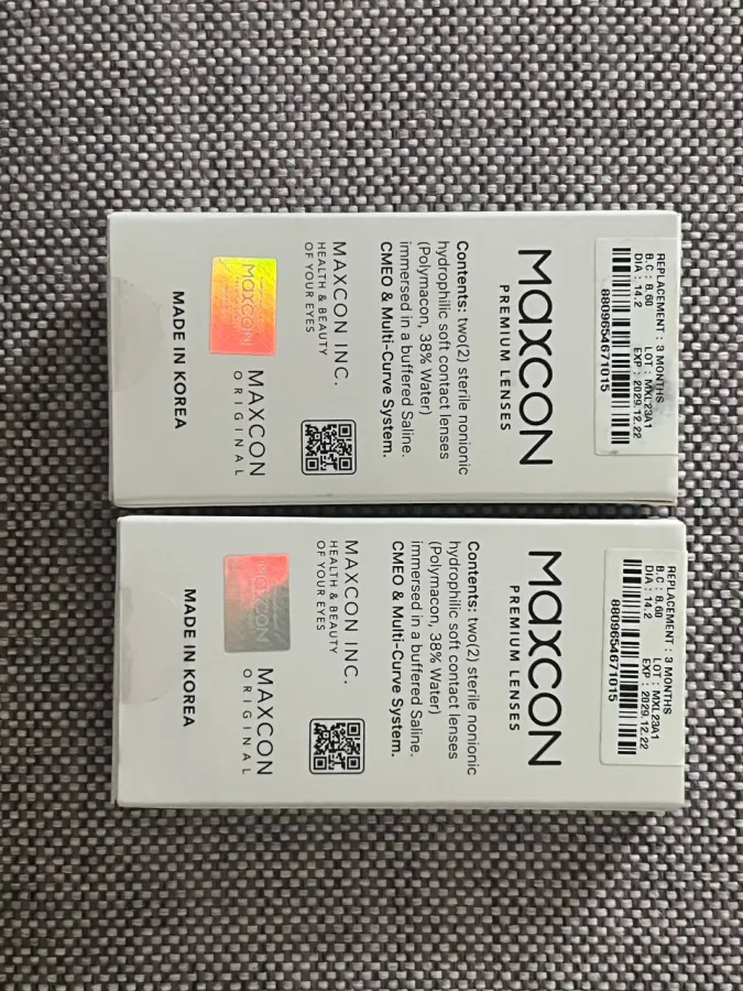 Новые контактные линзы Maxcon −2.00