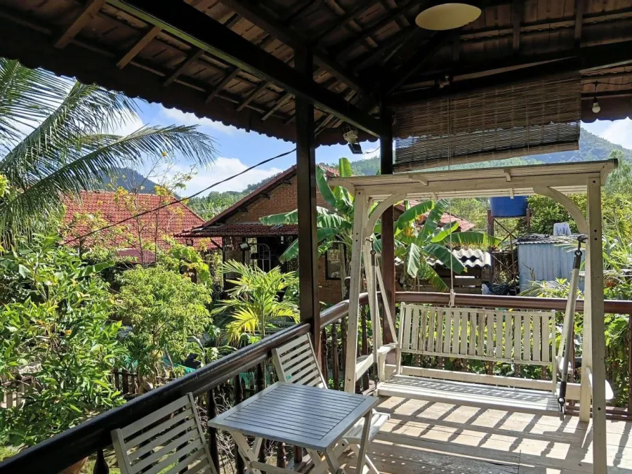 House with summer kitchen and gazebo