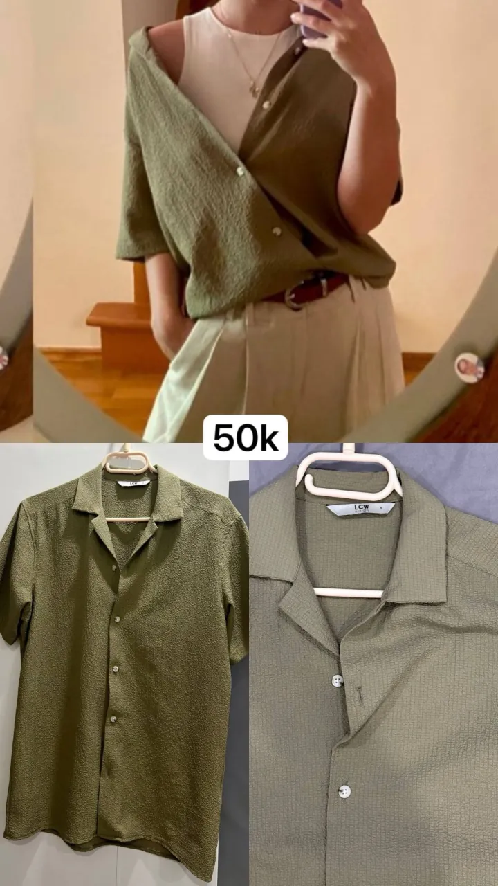 Рубашка хаки и женские брюки LCW