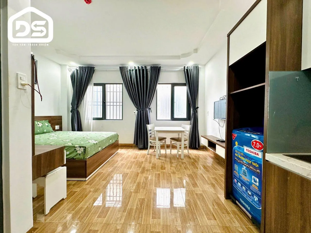 Căn hộ 30 m² ấm cúng, có máy giặt, trung tâm Nha Trang — Ảnh 4/7